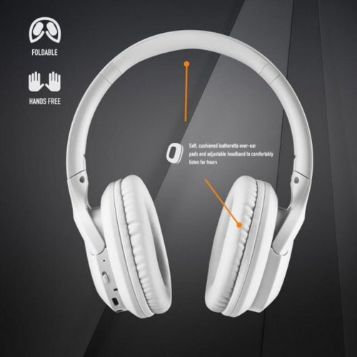 NGS Artica Greed - Bluetooth headset med mikrofon, hvid/sort (OUTLET A)