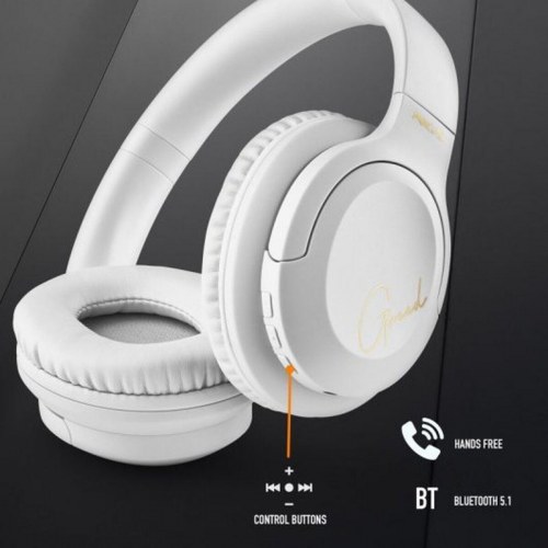 NGS Artica Greed - Bluetooth headset med mikrofon, hvid/sort (OUTLET A)