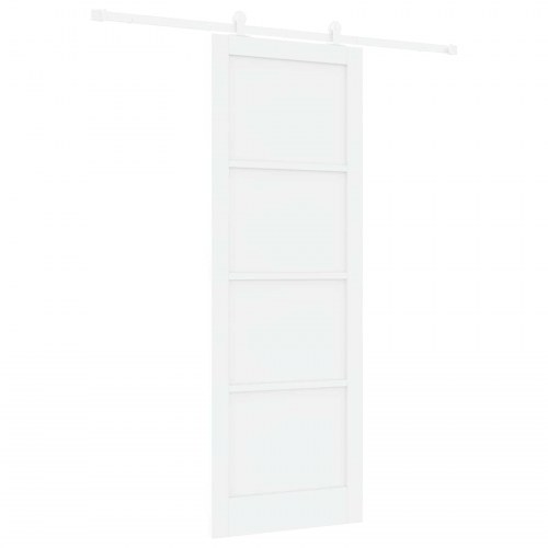 Skydedør Hvid 83 x 232 cm Massivt fyrretræ