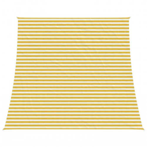 Solsejl Gul og Hvid 4 / 5 x 4 m HDPE