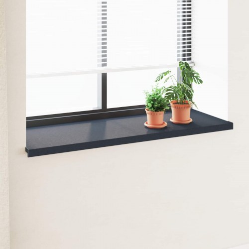 Vindueskarm Anthracit med træstruktur 120 x 50 x 4,5 cm PVC