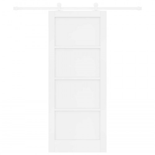 Skydedør Hvid 83 x 202 cm Massivt fyrretræ