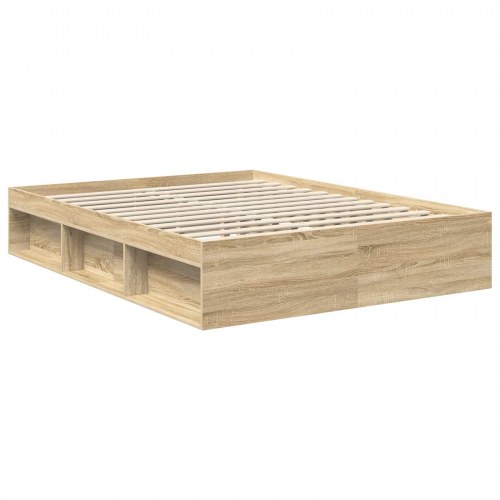 Sengestel med hovedgærde Sonoma eg 150 x 200 cm Massiv fyrretræ
