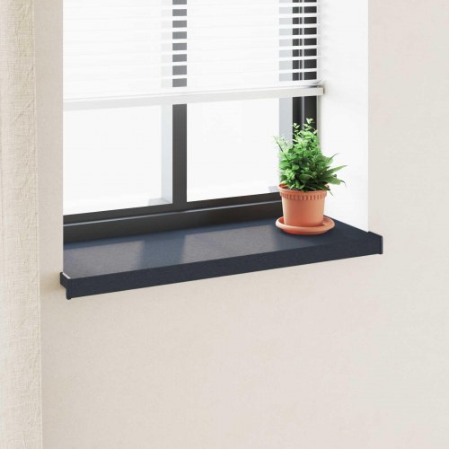 Vindueskarm Anthracit med træstruktur 80 x 30 x 4,5 cm PVC