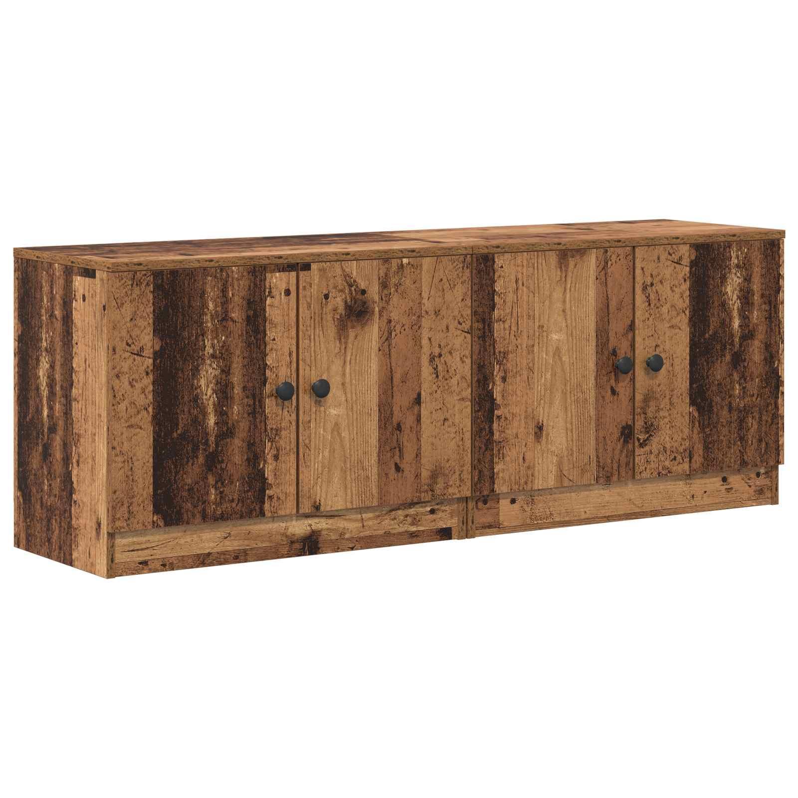 Sengeskab 2 stk Gammelt træ 66 x 35 x 48 cm Konstrueret træ