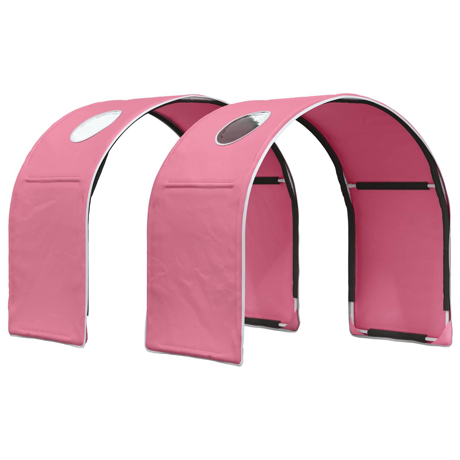 Seng Tunnel 2 stk Lyserød 211 x 52,5 x 2 cm Polyester
