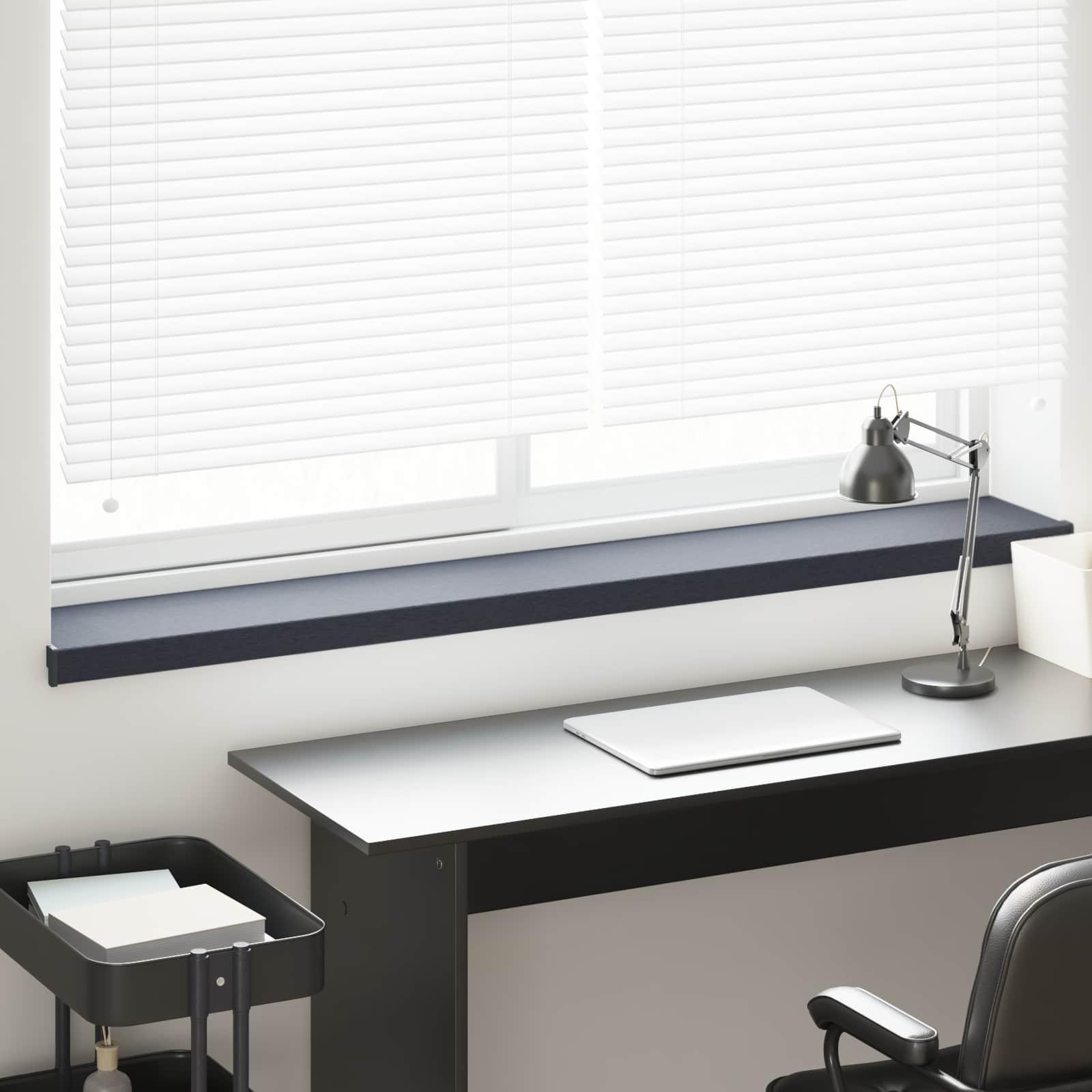 Vindueskarm Anthracit med træstruktur 140 x 20 x 4,5 cm PVC