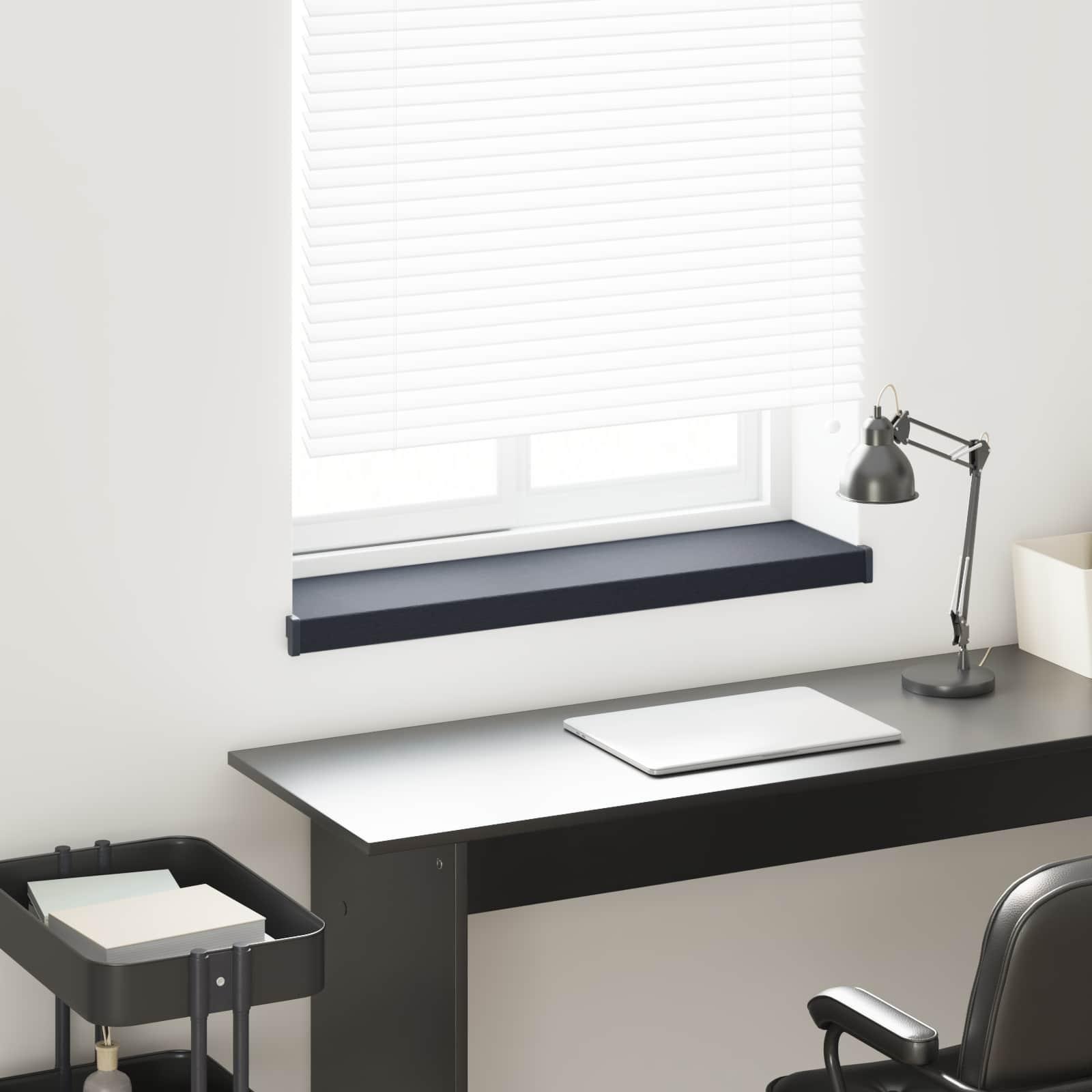 Vindueskarm Anthracit med træstruktur 60 x 20 x 4,5 cm PVC
