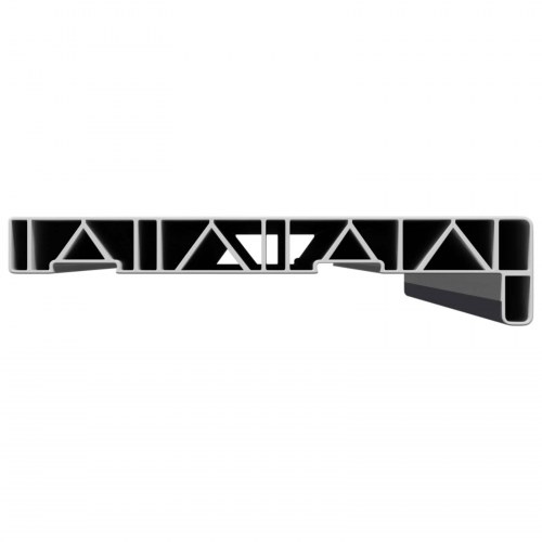 Vindueskarm Anthracit med træstruktur 60 x 20 x 4,5 cm PVC