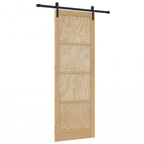 Skydedør Naturfarvet 83 x 232 cm Massivt fyrretræ