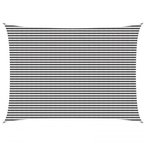 Solsejl Anthracit og hvid 5 x 7 m HDPE