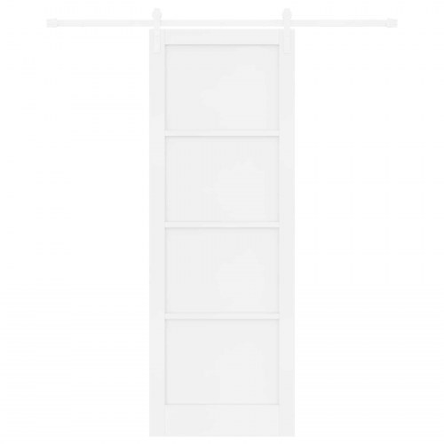 Skydedør Hvid 83 x 232 cm Massivt fyrretræ