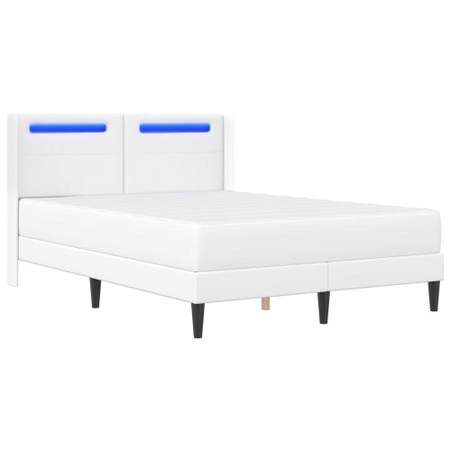 Sengeramme med madras Hvid 120 x 190 cm Kunstlæder