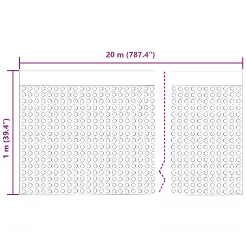 Dimpled Drænplade 2 stk Sort 1 x 20 m HDPE