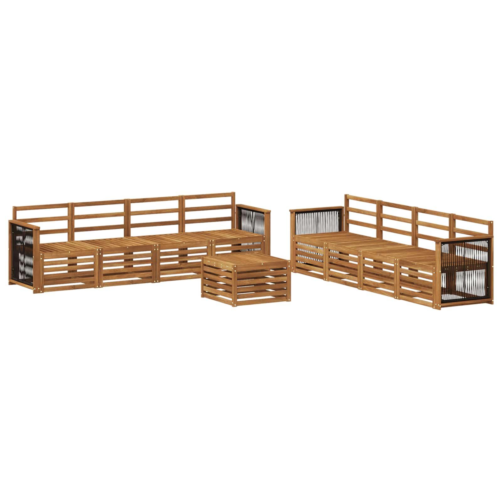 Sofasæt 9 stk Massivt Akacietræ