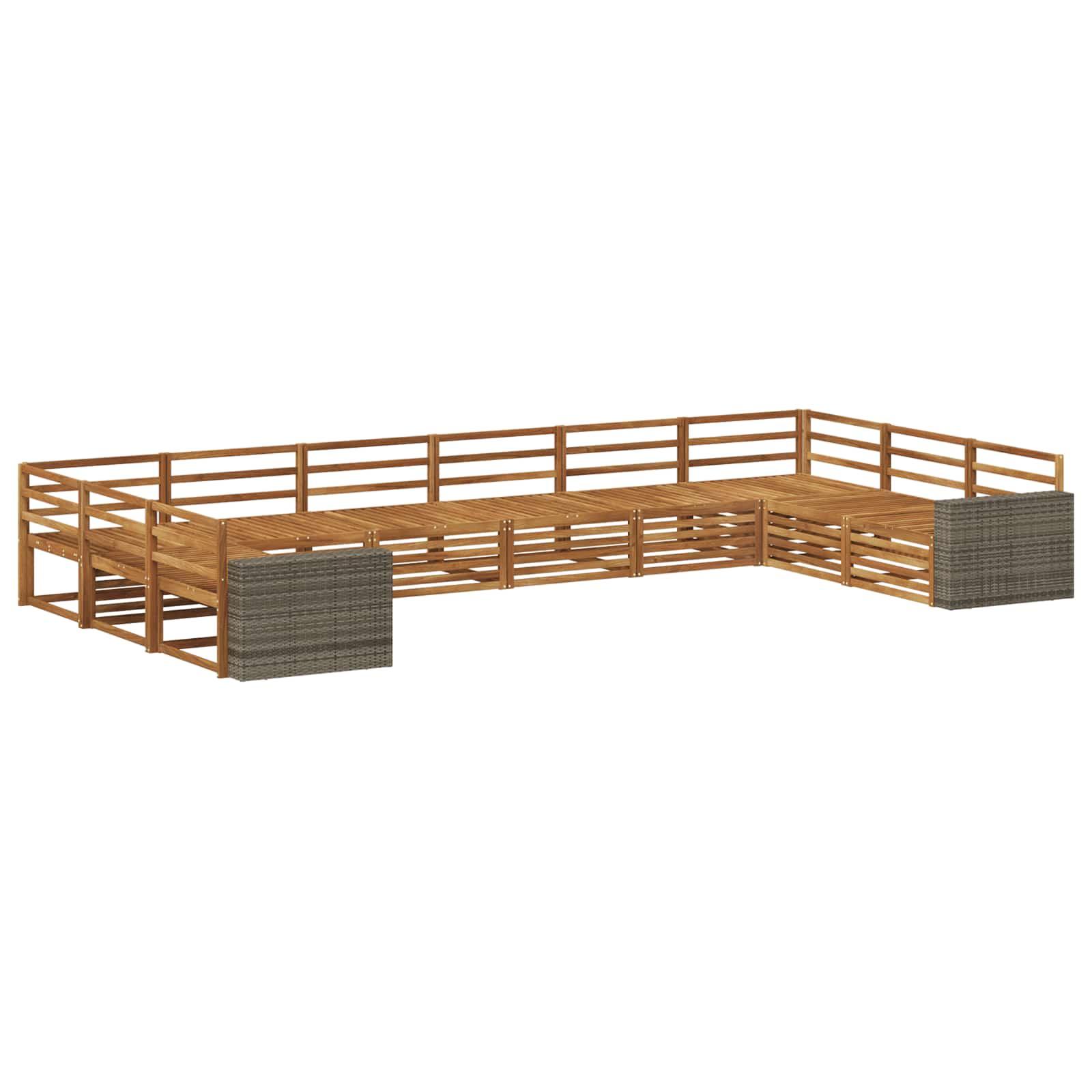 Sofasæt 10 stk Massivt Akacietræ