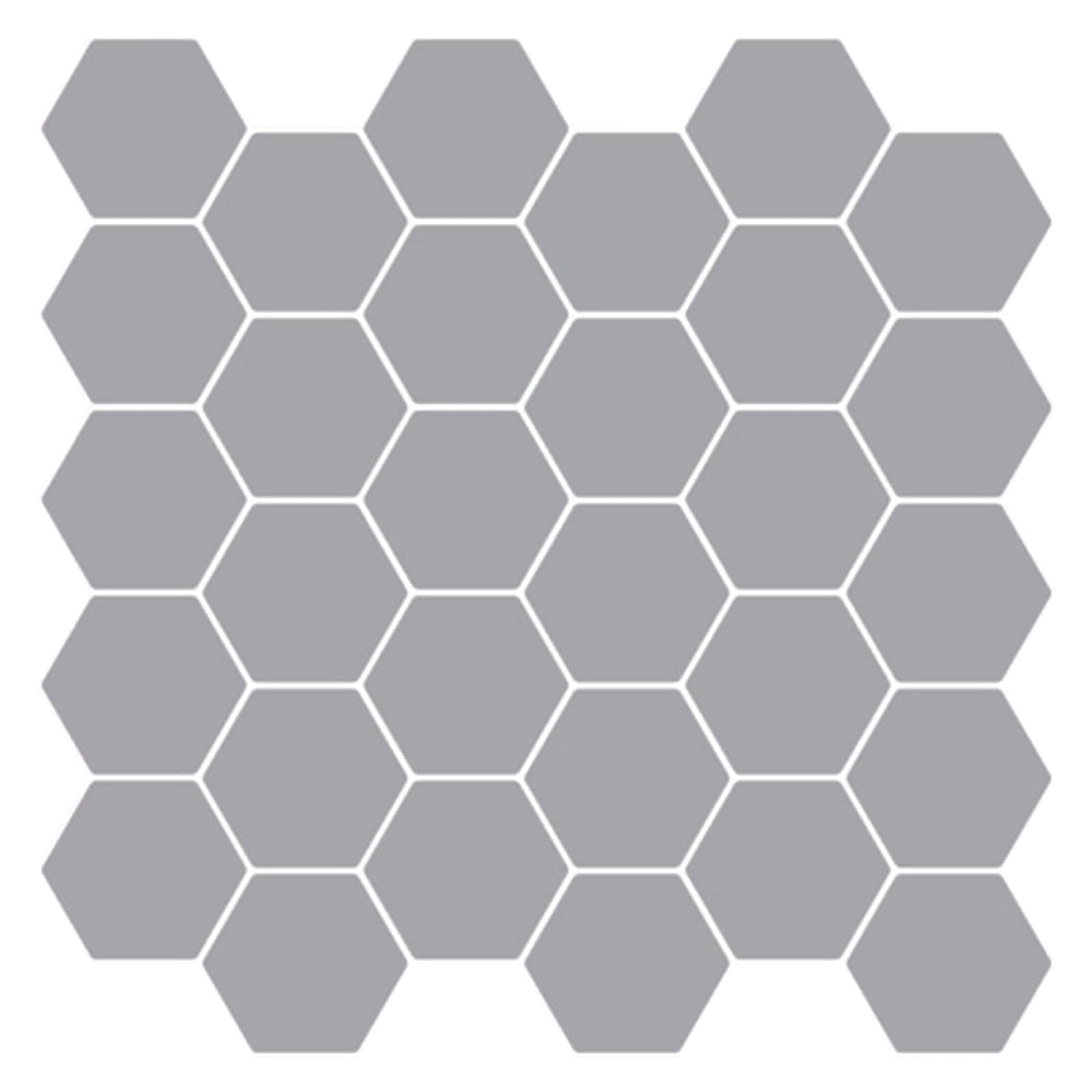 Hexagon flise 50 stk Grå 30 x 30 cm Polyurethan og PET