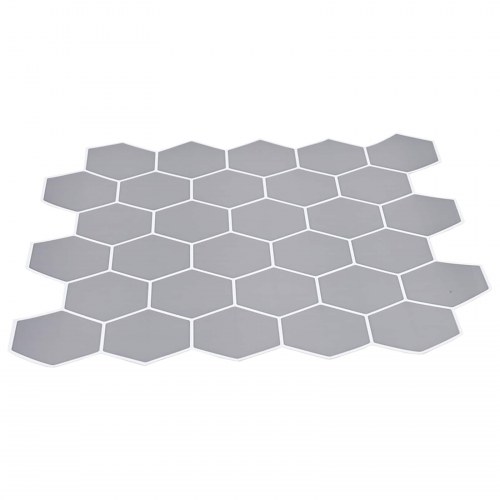 Hexagon flise 10 stk Grå 30 x 30 cm Polyurethan og PET