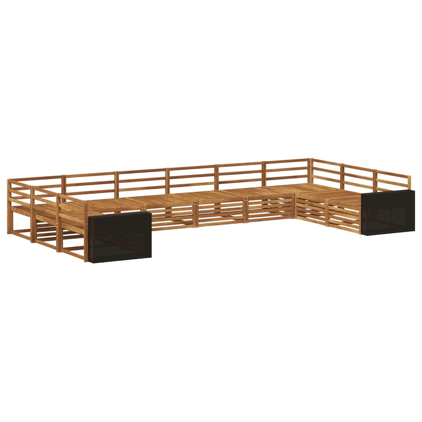 Sofasæt 10 stk Massivt Akacietræ