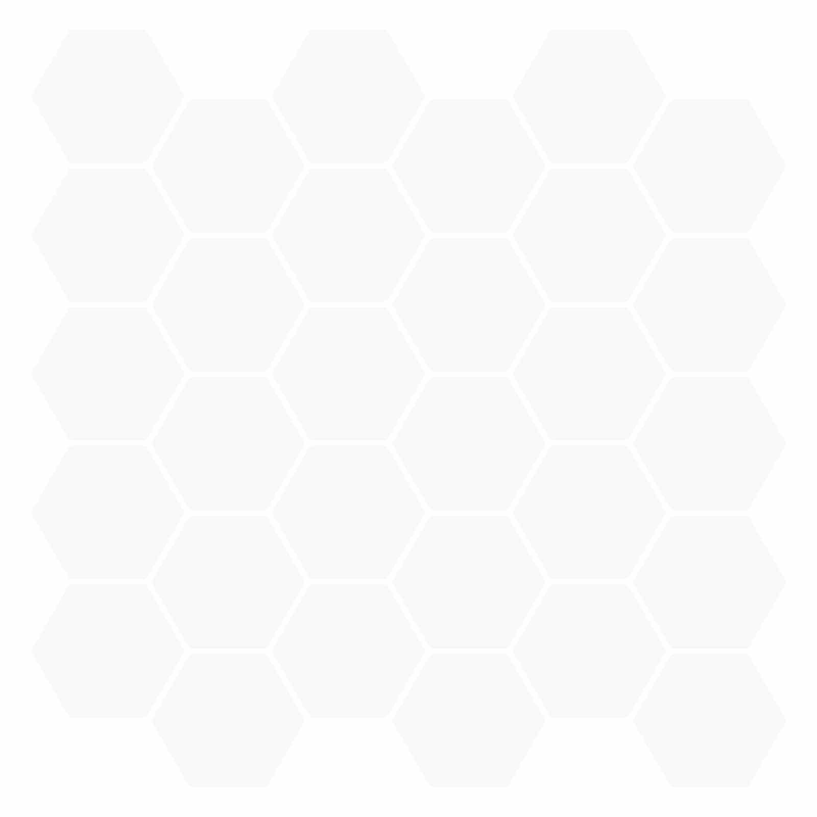Hexagon flise 10 stk Hvid 30 x 30 cm Polyurethan og PET