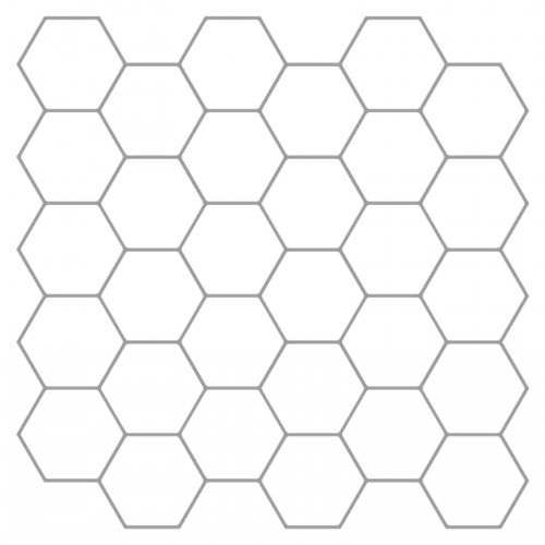 Hexagon flise 50 stk Hvid grå 30 x 30 cm Polyurethan og PET