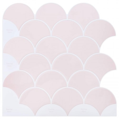 Fiskeskala Flise 20 stk Lys pink 30 x 30 cm Polyurethan og PET