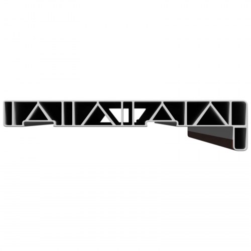 Vindueskarm Brun træ 100 x 25 x 4,5 cm PVC