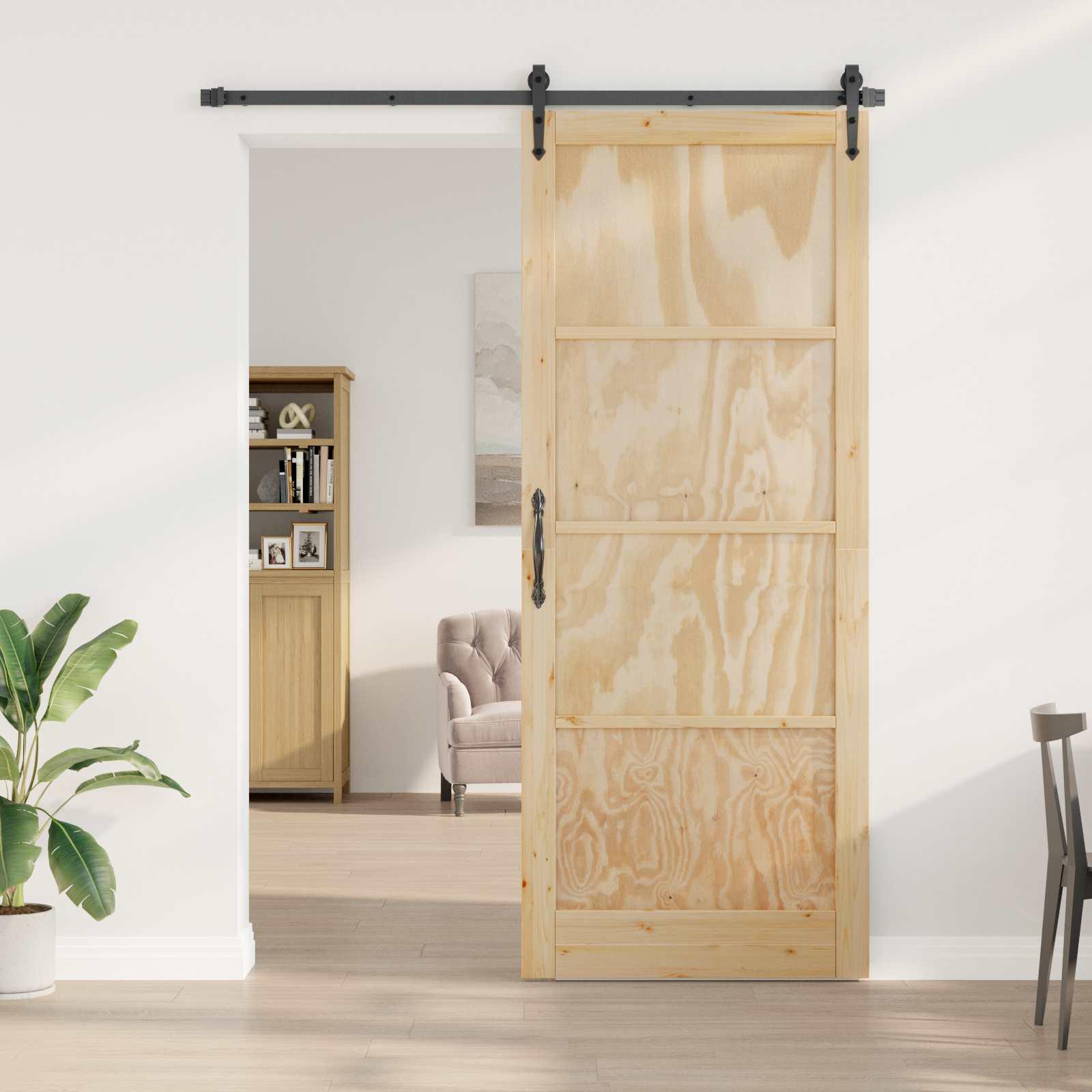 Indvendig Dør Naturfarvet 83 x 232 cm Krydsfinér