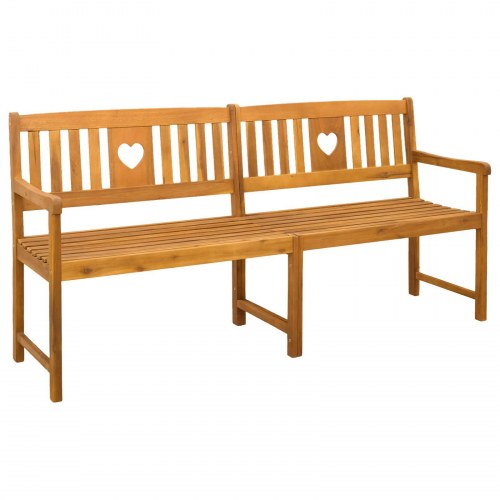 Udendørs bænk Naturfarvet 180 x 55,5 x 90 cm Massivt Akacietræ