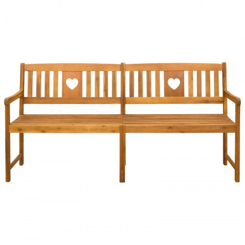 Udendørs bænk Naturfarvet 180 x 55,5 x 90 cm Massivt Akacietræ