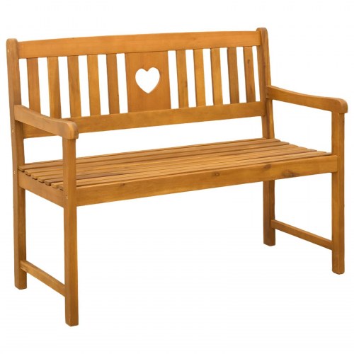 Udendørs bænk Naturfarvet 110 x 55,5 x 90 cm Massivt Akacietræ