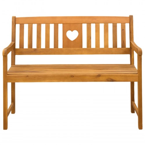 Udendørs bænk Naturfarvet 110 x 55,5 x 90 cm Massivt Akacietræ