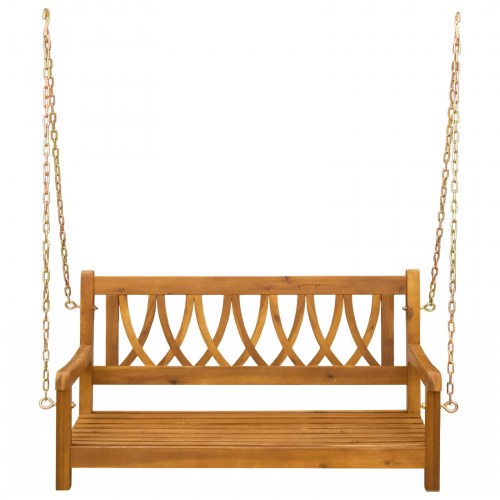 Haveslynge bænk Naturfarvet 110 x 56 x 58 cm Massivt Akacietræ