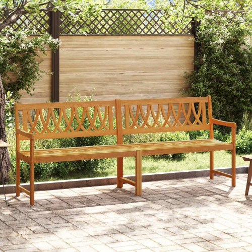 Udendørs bænk Naturfarvet 220 x 55,5 x 90 cm Massivt Akacietræ