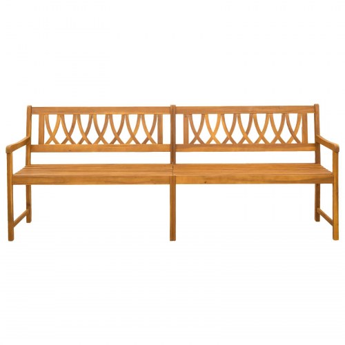 Udendørs bænk Naturfarvet 220 x 55,5 x 90 cm Massivt Akacietræ