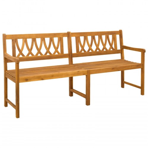 Udendørs bænk Naturfarvet 180 x 55,5 x 90 cm Massivt Akacietræ