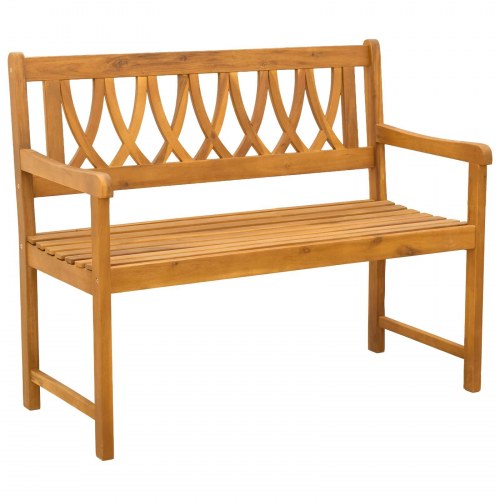 Udendørs bænk Naturfarvet 110 x 55,5 x 90 cm Massivt Akacietræ
