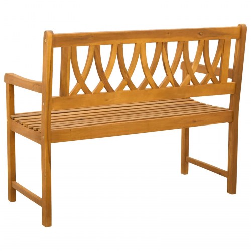 Udendørs bænk Naturfarvet 110 x 55,5 x 90 cm Massivt Akacietræ