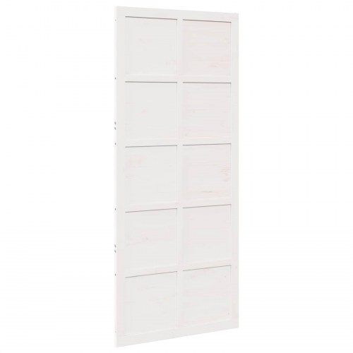Ladedør Hvid 90 x 2,5 x 208 cm Massivt fyrretræ