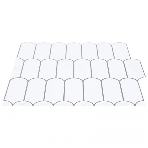 Fjerflise 50 stk Hvid grå 30 x 30 cm Polyurethan og PET