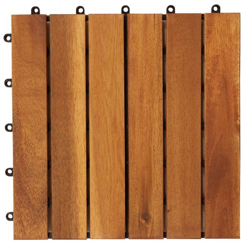Terrasse Flise 30 stk Brun 30 x 30 cm Akacietræ