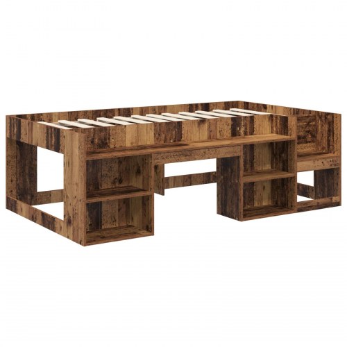 Børneseng med opbevaring Gammelt træ 75 x 190 cm