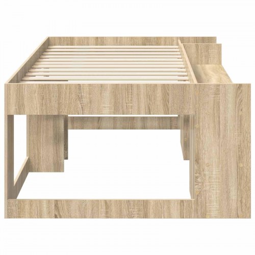 Børneseng med opbevaring Sonoma-eg 90 x 190 cm Konstrueret træ