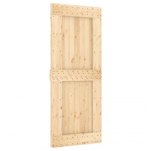 Skydedør NARVIK Naturfarvet og sort 85 x 210 cm (213,5 cm)