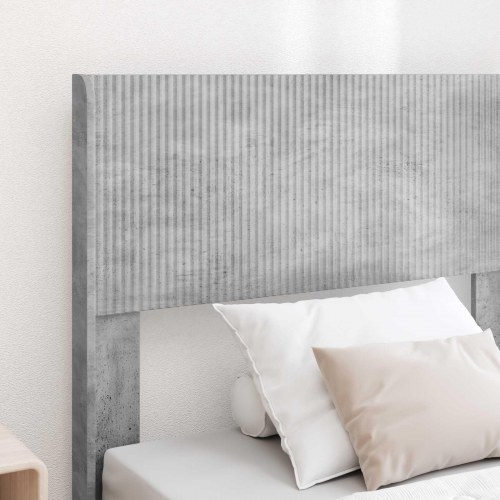 Sengestel med opbevaring og hovedgærde Betongrå 75 x 190 cm