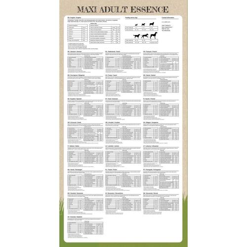 Tørfoder til hunde 2 stk. Maxi Adult Essence Beef&Chicken 30 kg
