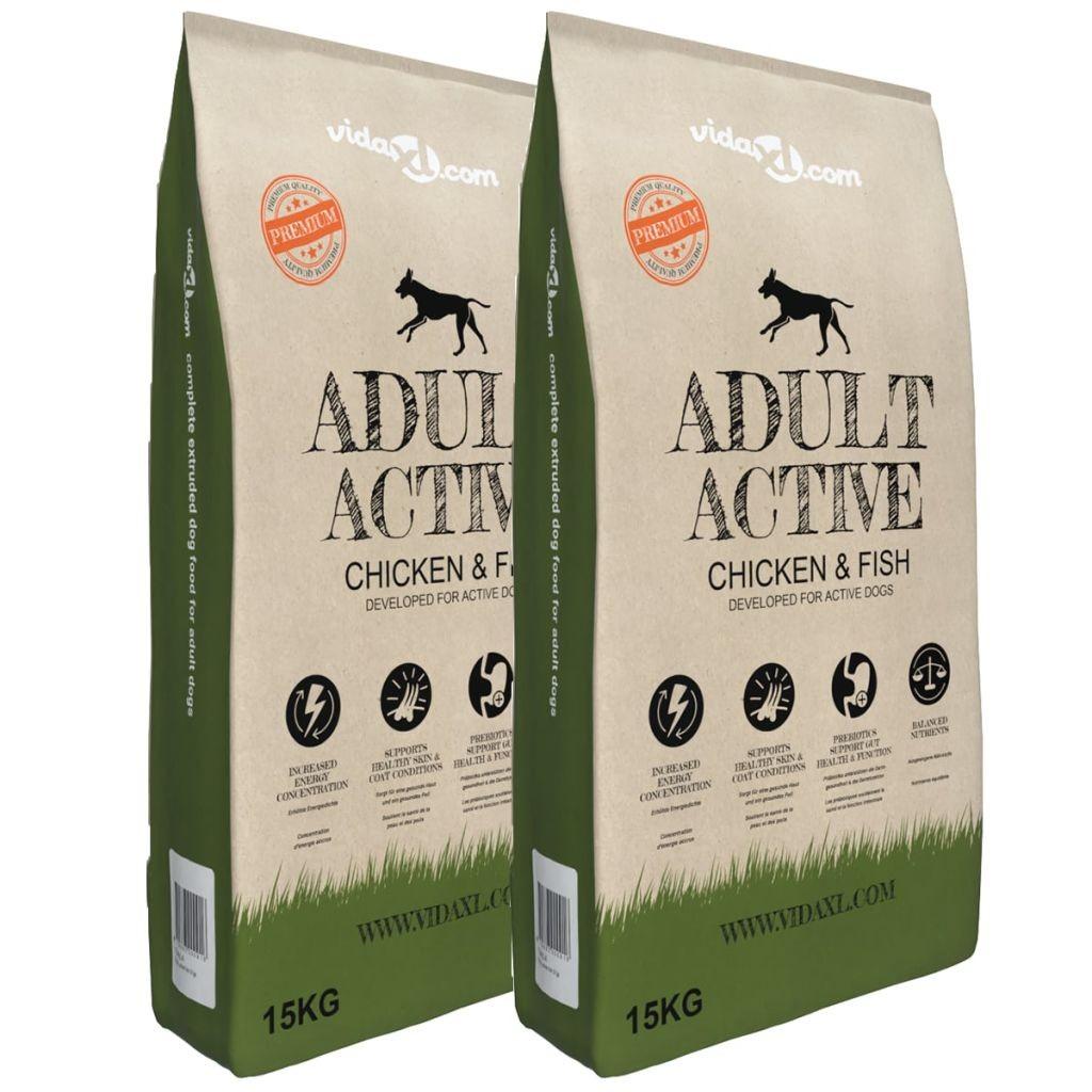 Luksustørfoder til hund Adult Active Chicken & Fish 2 stk. 30 kg