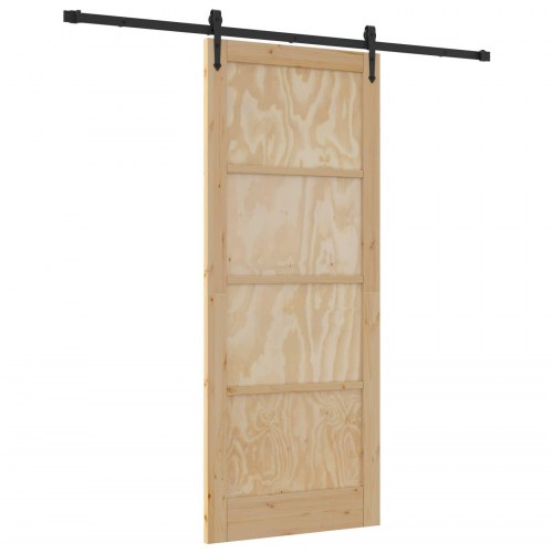Skydedør ORKDAL Naturfarvet 86 x 211 cm Massivt fyrretræ
