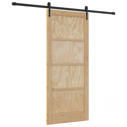 Skydedør ORKDAL Naturfarvet 86 x 198,5 cm Massivt fyrretræ