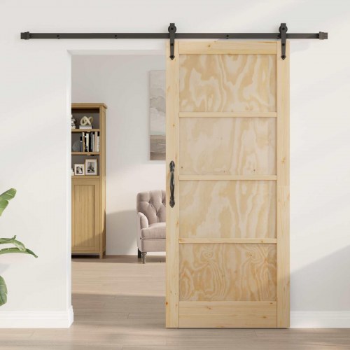 Skydedør ORKDAL Naturfarvet 86 x 198,5 cm Massivt fyrretræ